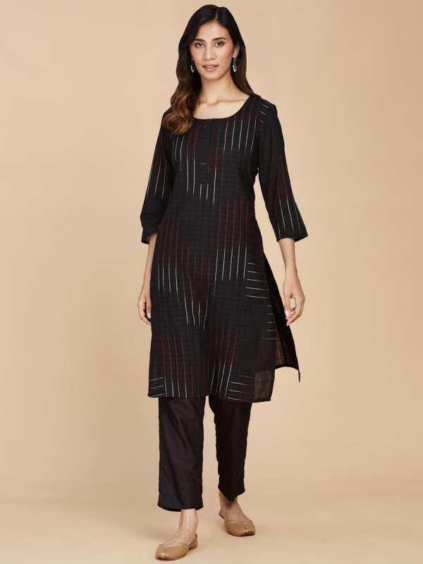 Fabindia Black Kurtas Buy Fabindia Black Kurtas online in India