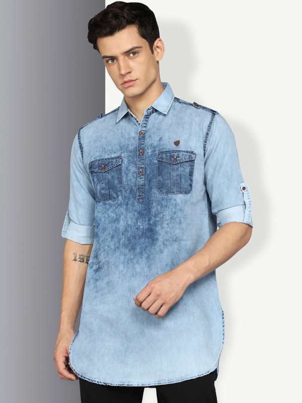 Denim shirt kurtis top