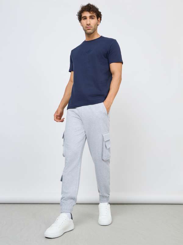 Men's cotton track pants with zipper pockets cheap
