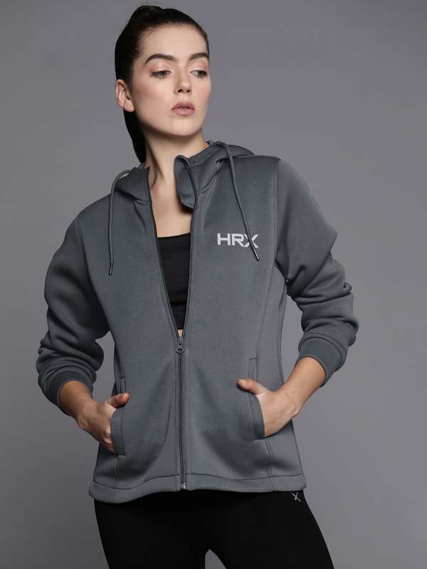 Womens black gym jacket clearance