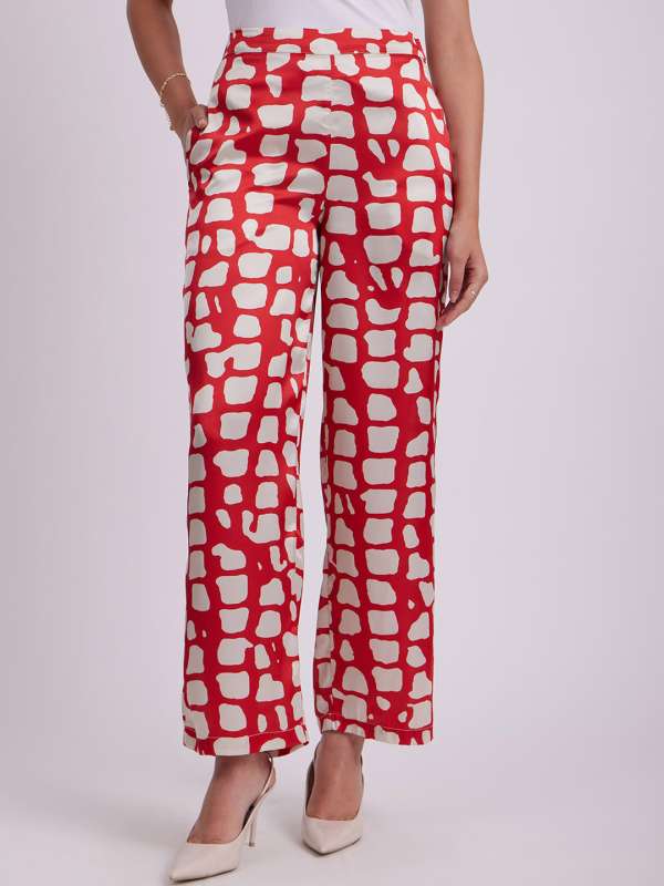 Buy Red Trousers  Pants for Women by Clora Creation Online  Ajiocom