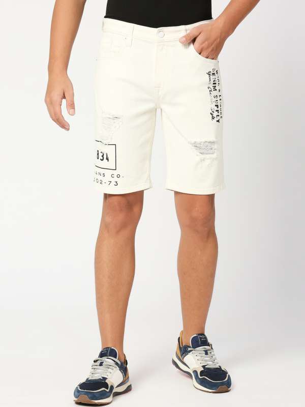 Off white jean shorts sale