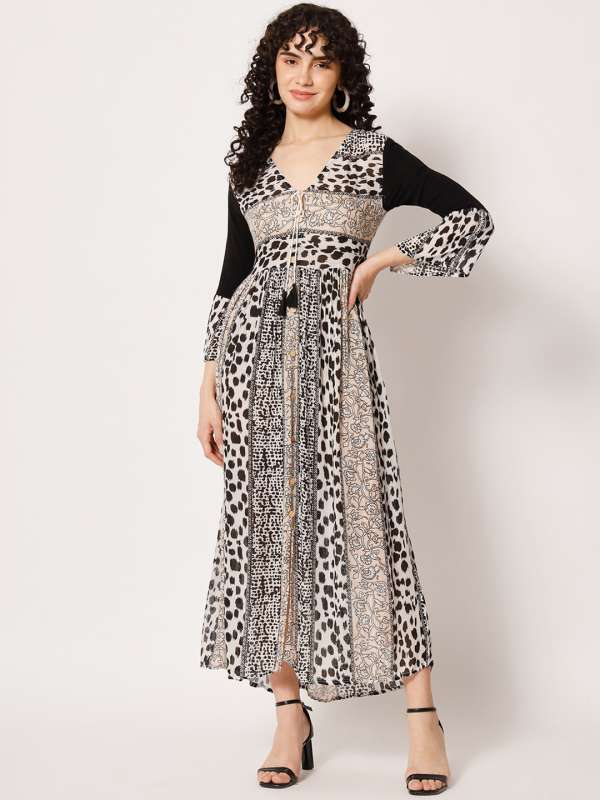 Maxi dress discount leopard print