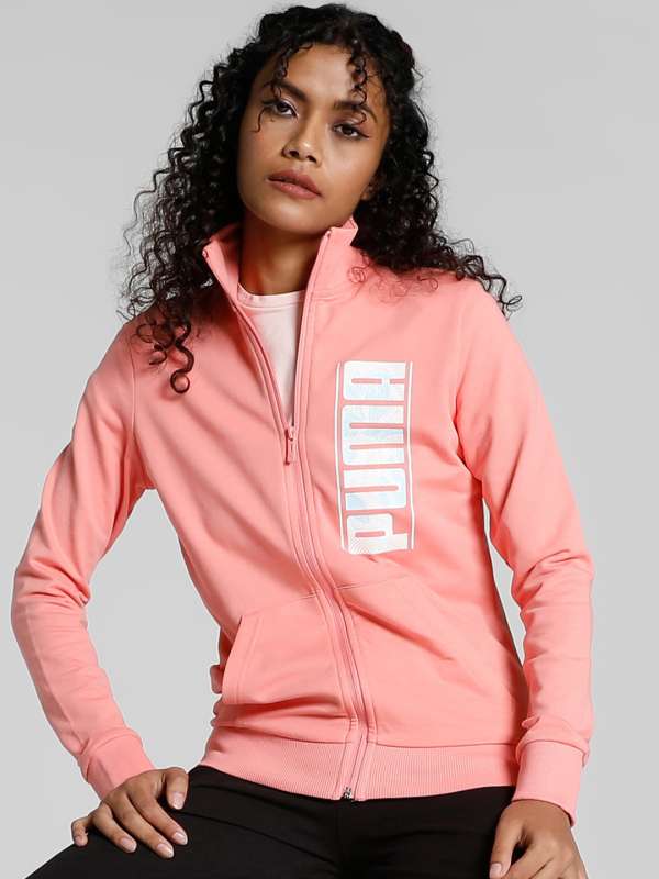 Pink top puma windbreaker