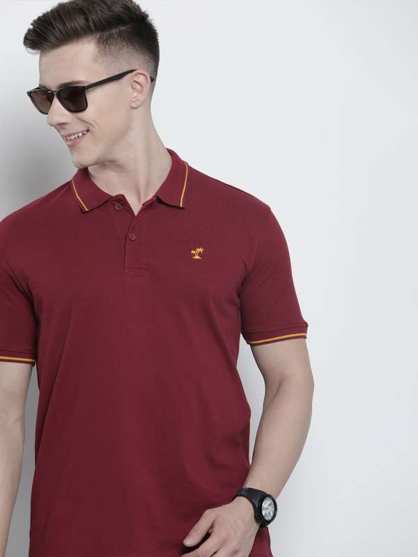 Buffalo 20by 20fbb 20men 20solid 20mandarin 20polo 20t Shirt 20red Buy Buffalo 20by 20fbb 20men 20solid 20mandarin 20polo 20t Shirt 20red online in India