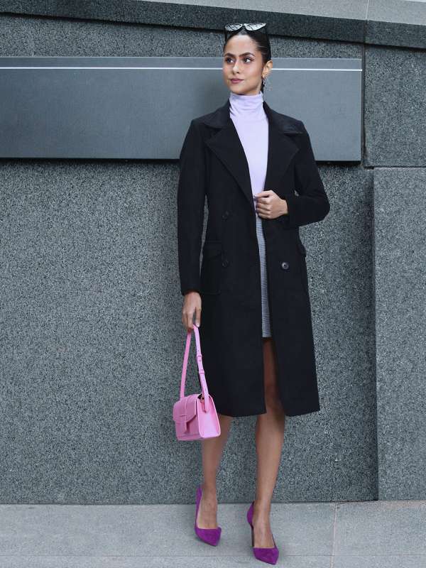 Black Women Long Coats Dressberry Buy Black Women Long Coats