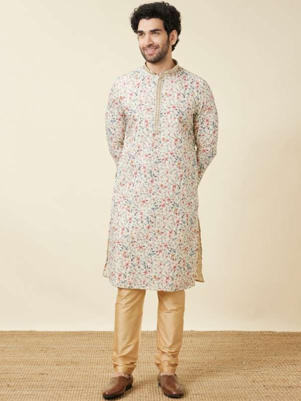 Manyavar printed sales kurta pajama
