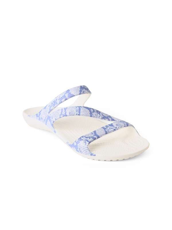 White print top crocs