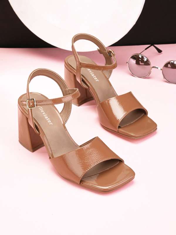 Tan Brown Sandal Heels Buy Tan Brown Sandal Heels online in India
