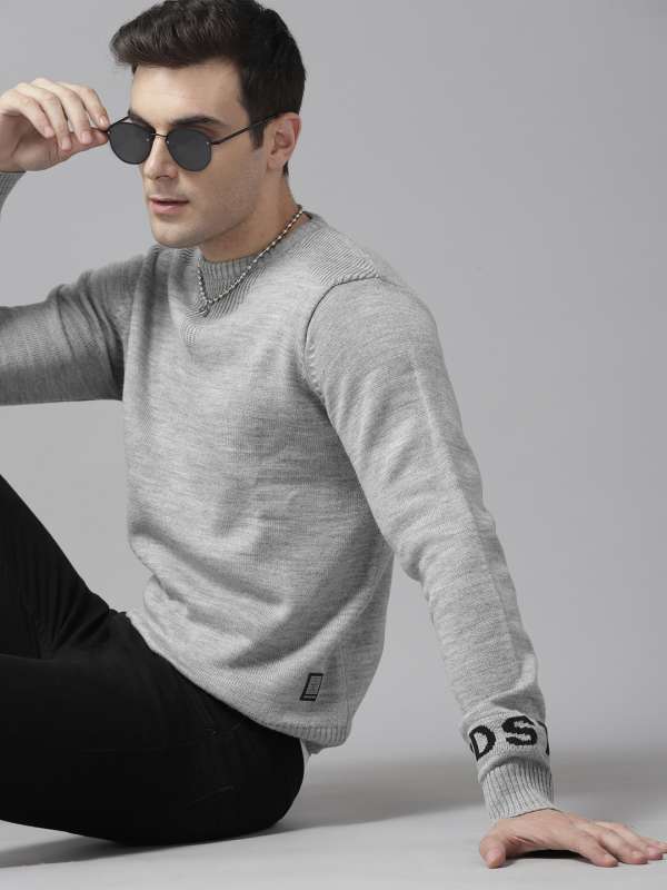 Charcoal grey deals sweater mens