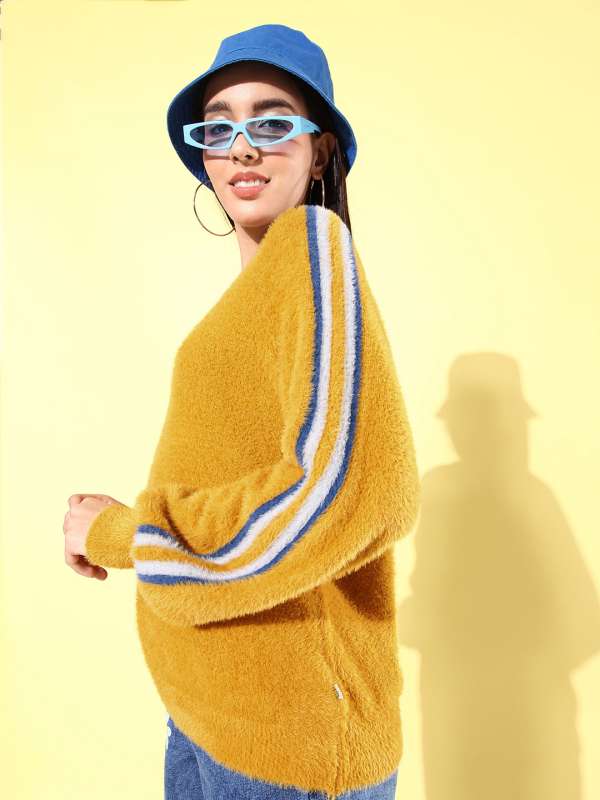 Mustard yellow pullover sweater deals