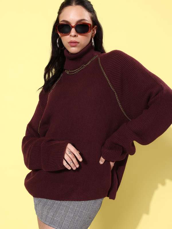 Maroon shop sweater women's