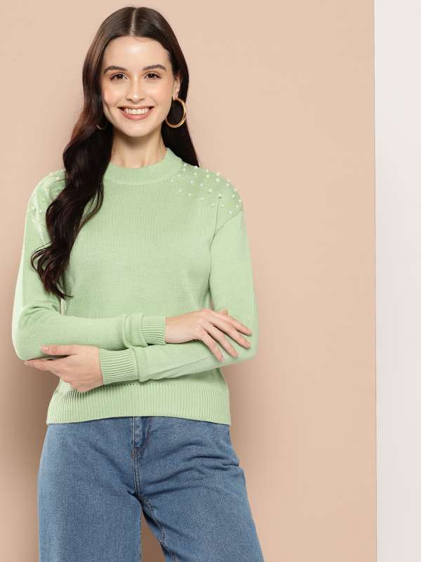 Women Green Sweaters Buy Women Green Sweaters online in India