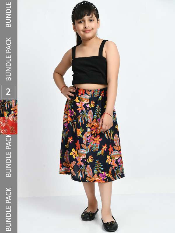 Pure Cotton Midi A-Line Skirt