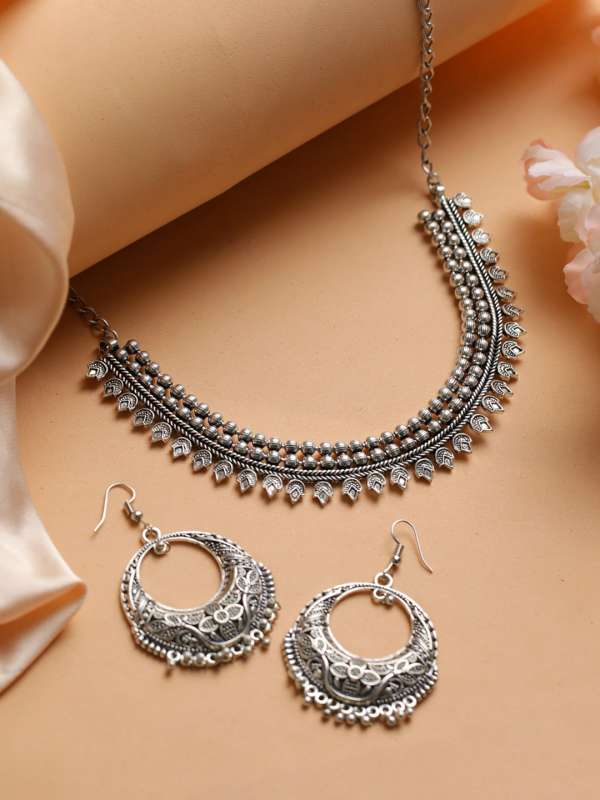 Myntra 2025 oxidised necklace