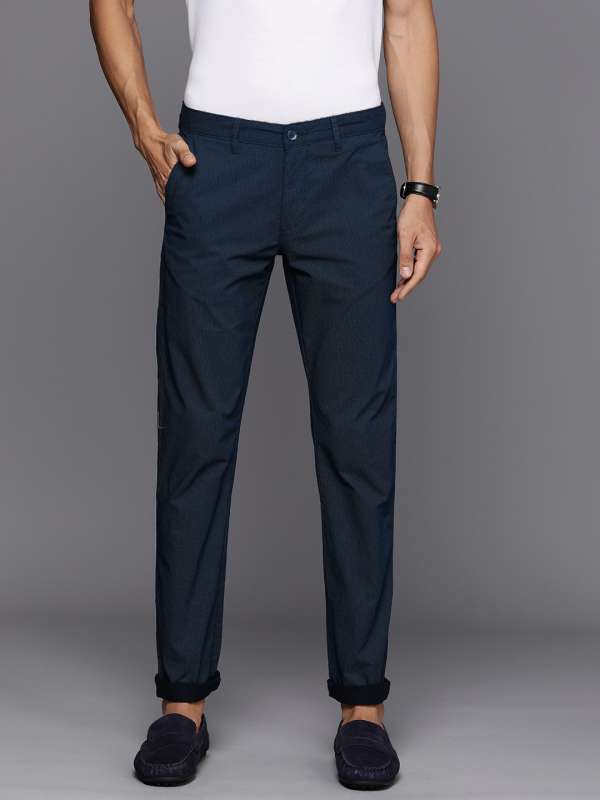 Charles Tyrwhitt Washed Texture Slim Fit 5 Pocket Trousers Navy at John  Lewis  Partners