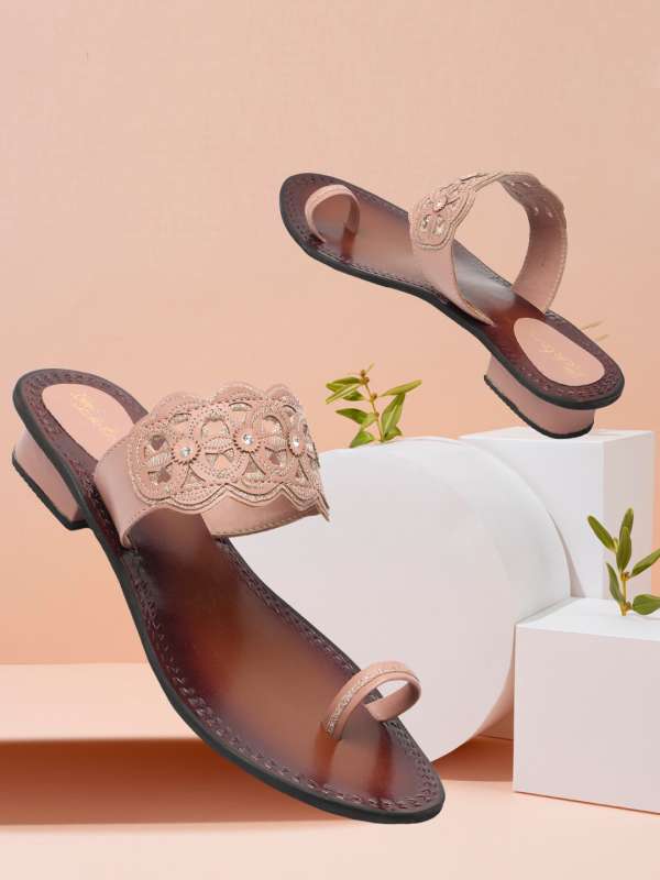 Leather mid sales heel sandals