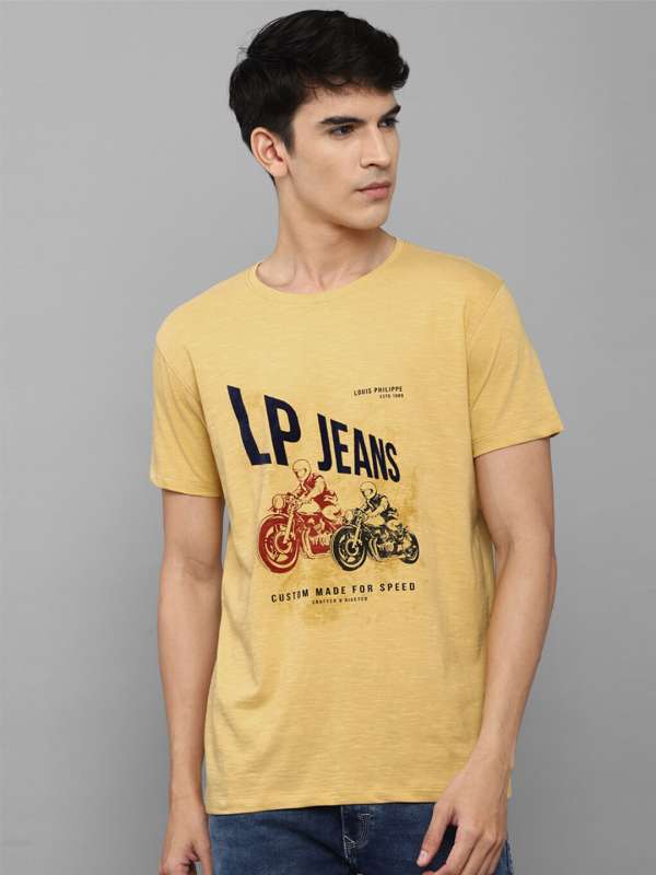 Buy Louis Philippe Yellow T-Shirt at