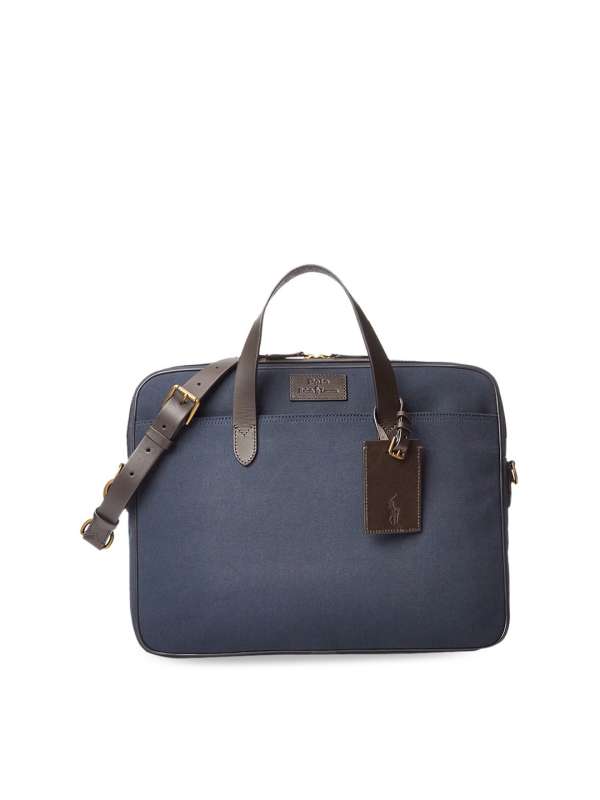 Polo Ralph Lauren Leather-Trimmed Canvas Bag in Blue for Men