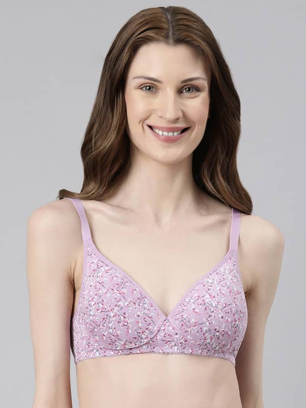 Buy Shyaway Susie 3/4th Coverage Underwired Lace Overlay Balconette Padded  Bra- Blue online