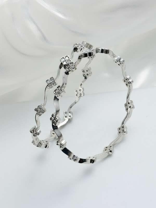 Silver Bangles Buy Silver Bangles Online in India Myntra