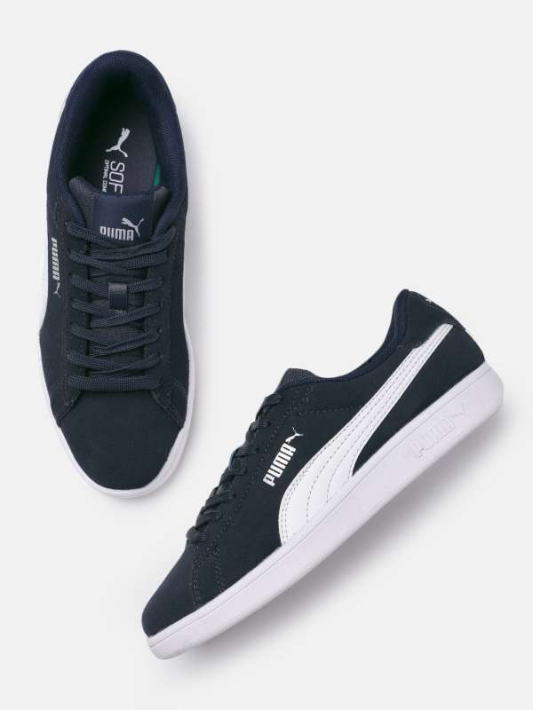 Puma blue leather shoes store