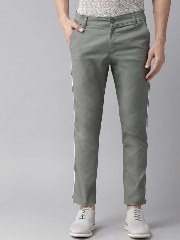 ASOS DESIGN Slim Pants In Gray Check With Side Stripe  Pants outfit men  Stripped pants Stripped pants outfit