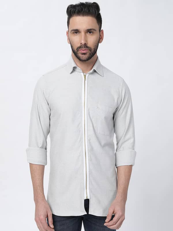Men Zipper Shirt - Buy Men Zipper Shirt online in India