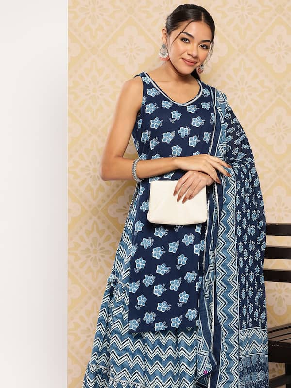 Aitbaar Pista Rayon Embroidered Kurti with Dupatta and Skirt Set | Bhadar-vinhomehanoi.com.vn
