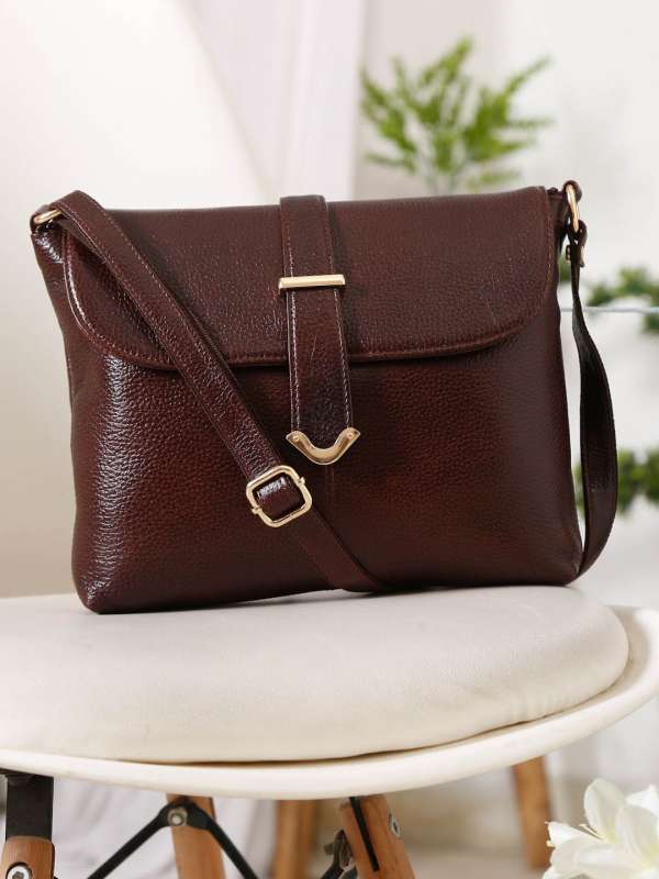 Leather sling bags online india deals