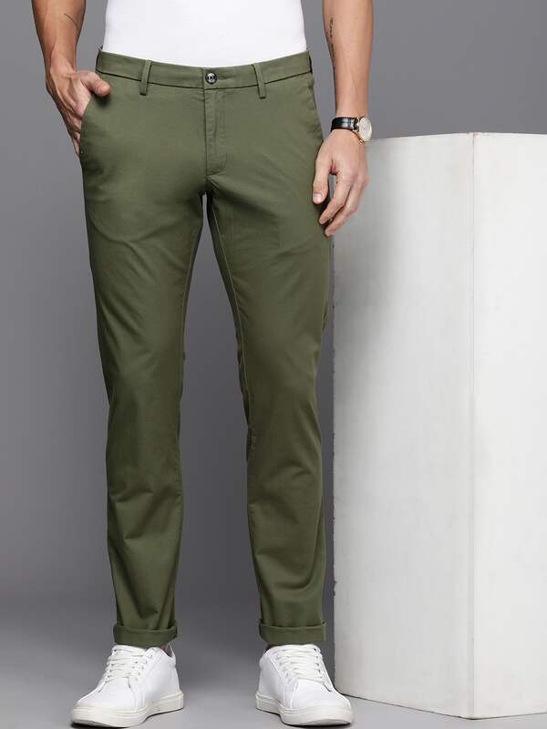 Buy Men Maroon Slim Fit Solid Casual Trousers Online  287021  Allen Solly
