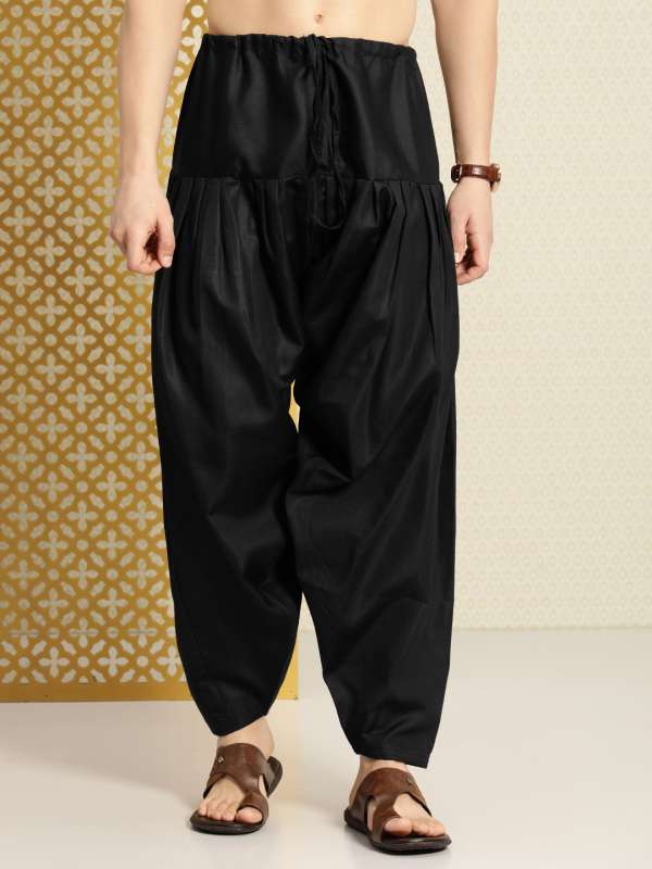 Men's Patiala Salwar Pants Dupion Silk Fashion Dhoti Salwar