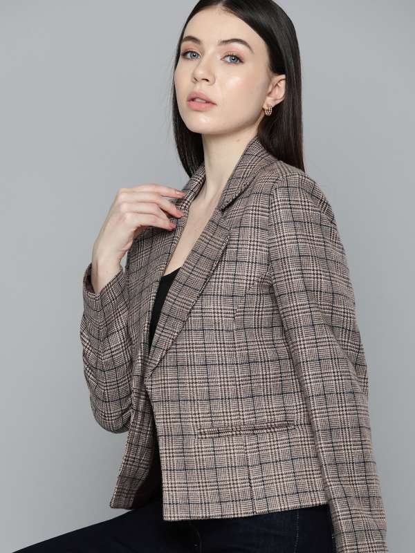 Ladies blazer on myntra on sale