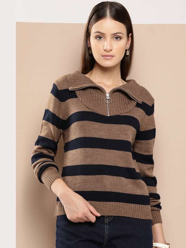 Women Mock Collar Sweaters Buy Women Mock Collar Sweaters online in India