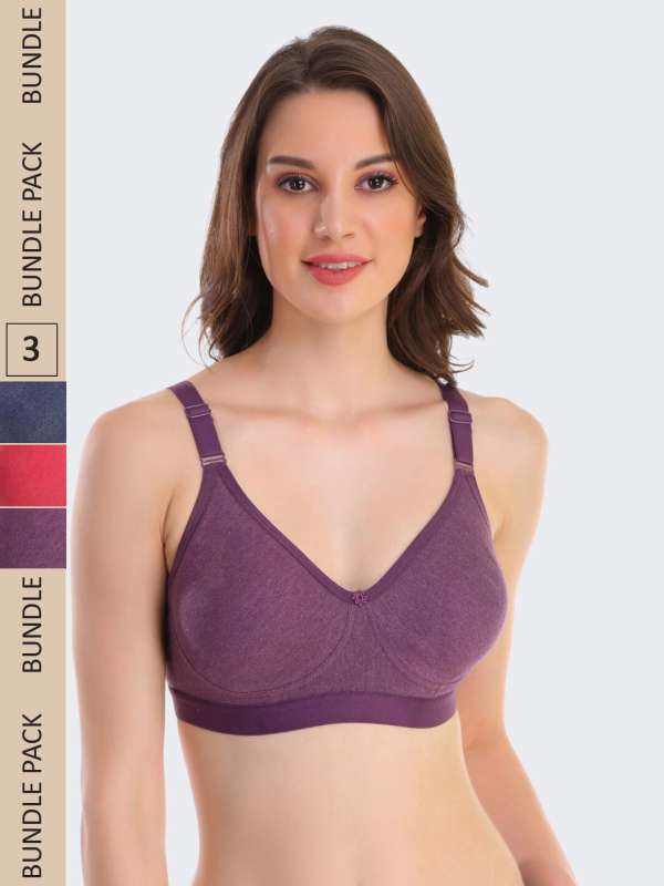 Buy Purple and Yellow Flower Bra Online in India 
