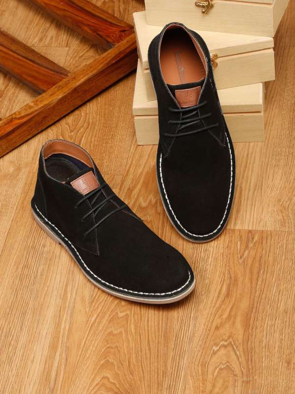 Mens black clearance suede dress boots