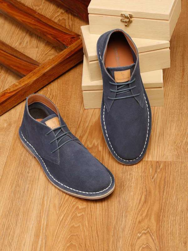 Mens blue new arrivals suede desert boots