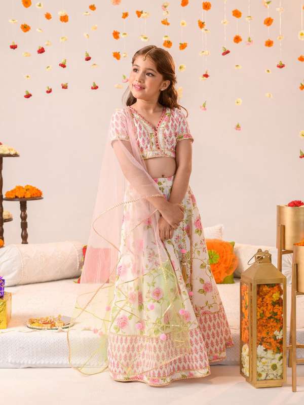 Buy Off white Embroidery Net Lehenga and Organza Frill Choli for Girls  Online-anthinhphatland.vn