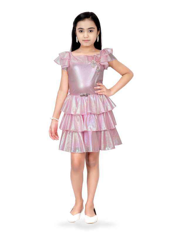 Tiny Girls Self Design Dress Buy Tiny Girls Self Design Dress online in India