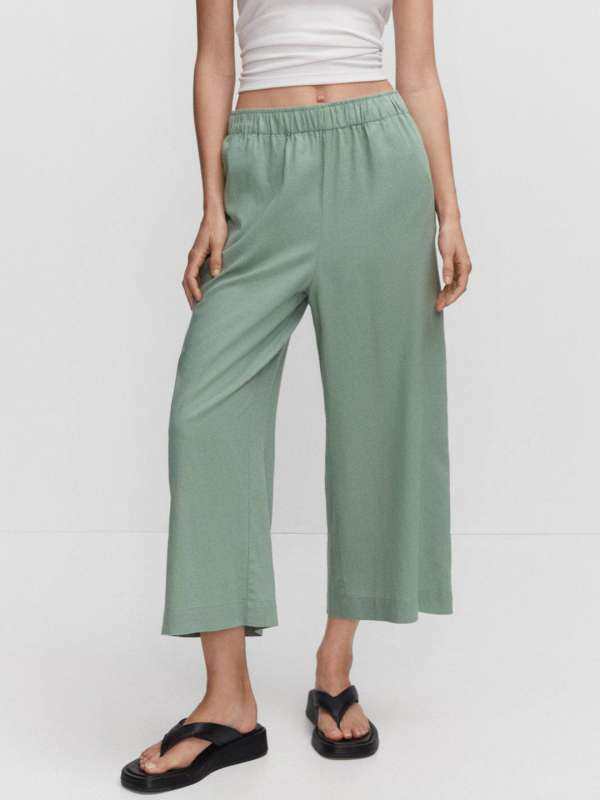 Next Womens Cotton Twill Cropped Wide Leg Trousers  Stockpoint Apparel  Outlet