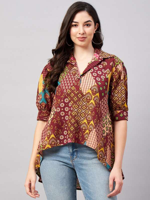 High low hot sale top myntra