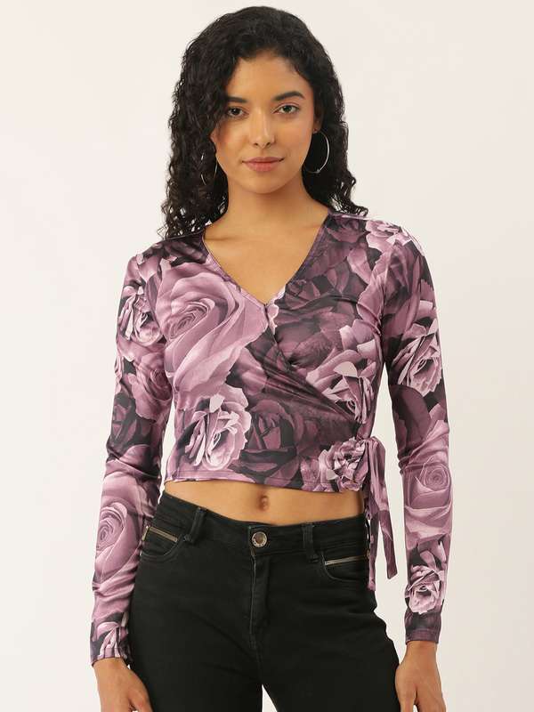 forever 21 purple crop top