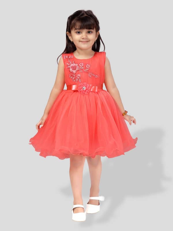 Plain Multicolor Designer Dresses For Kids Girl Dry clean Western Wear