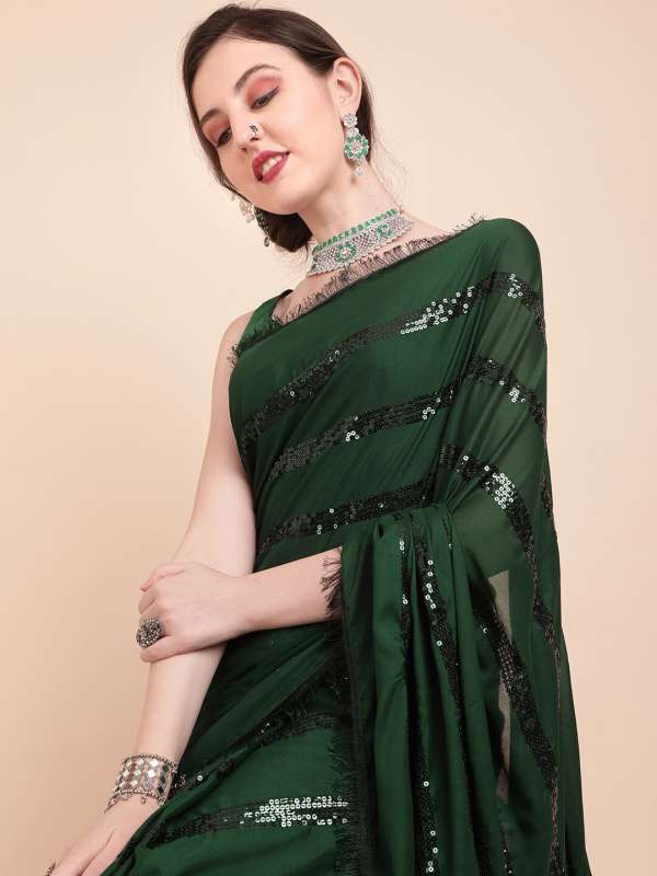 Myntra green deals saree