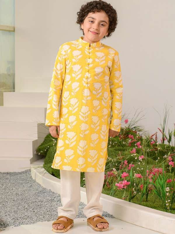 Yellow kurta for baby boy new arrivals
