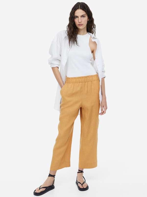Rory 100 Linen Relaxed Straight Leg Ankle Pants  Grae Cove