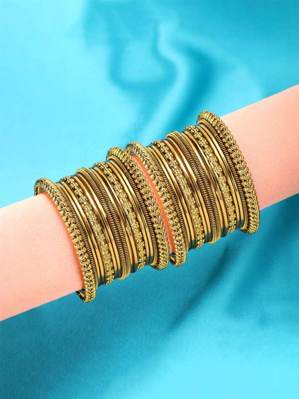 Metal online gold bangles