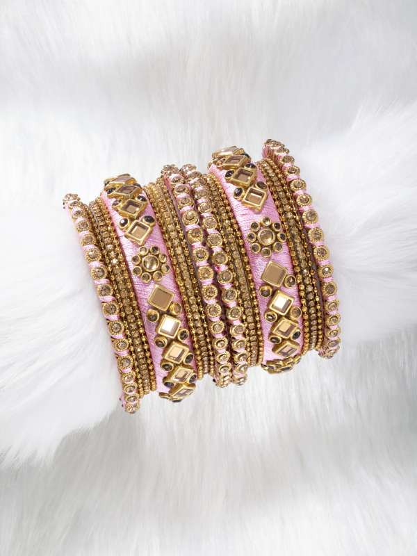 Pink gold bangles hotsell