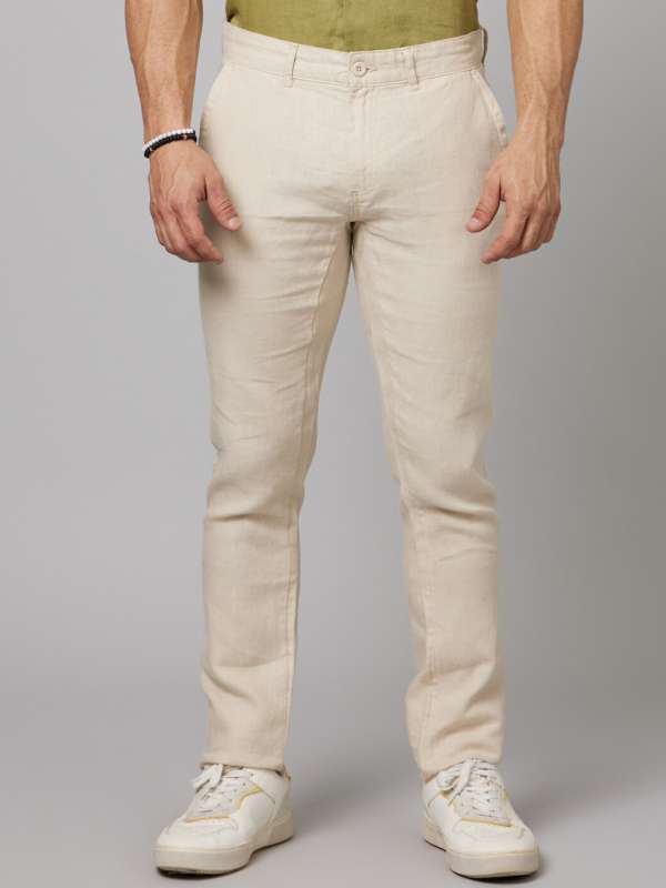 Buy White Trousers  Pants for Men by LINEN CLUB Online  Ajiocom