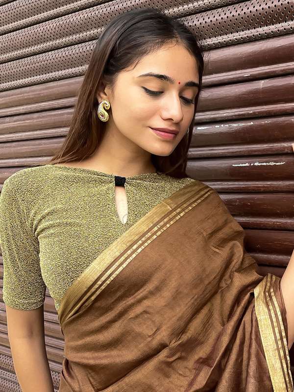 Gold saree clearance blouse